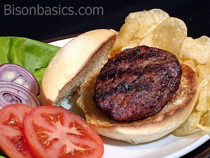 Basic BBQ Grilled Bison Burger