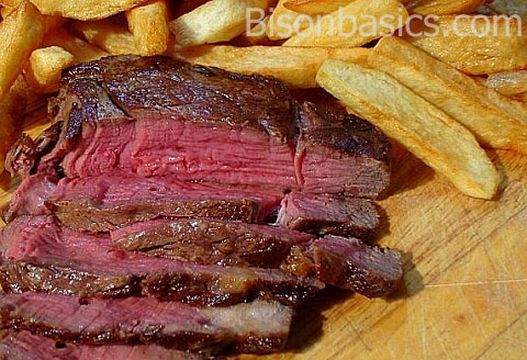 Pan Fried And Oven Roasted Bison Tenderloin Steak